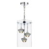 Decade 3 Light Pendant Polished Chrome Glass