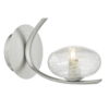 Leighton Wall Light Satin Chrome & Sugar Cane Glass