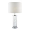 Olalla Table Lamp Polished Chrome Clear Glass With Shade