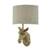 Sophie Giraffe Wall Light Gold With Shade