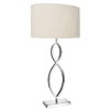 Luigi 2 Hoop Table Lamp Polished Chrome With Shade