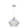 Gaia Iridised Glass & Polished Chrome Pendant