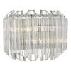 Tuvalu 2 Light Wall Light Glass & Polished Chrome