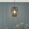 Ero 1 Light Single Pendant Black And Chrome