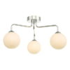 Feya 3 Light Semi Flush Polished Chrome Opal Glass