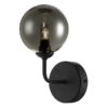 Feya Wall Light Matt Black Smoked Glass