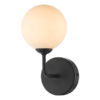 Feya Wall Light Matt Black Opal Glass