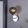 Feya Wall Light Polished Chrome Smoked Glass