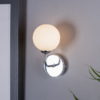 Feya Wall Light Polished Chrome Opal Glass