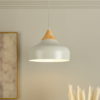 Gaucho 1 Light Single Pendant Grey And Wood