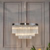 Giovana 5 Light Pendant Polished Chrome Clear Glass