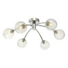 Izzy 6lt Semi Flush Polished Chrome Twisted Glass