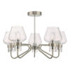 Keta 5 Light Semi Flush Satin Chrome & Polished Chrome