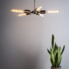 Onika 5 Light Pendant Antique Brass Matt Black