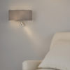 Ronda 3 Light Wall Light Grey With LED Reading Light