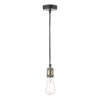 Waco Single E27 Suspension Antique Brass Matt Black