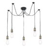 Waco 5 Light Pendant Antique Brass Matt Black