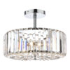 Fernhurst 3lt Semi Flush Polished Chrome Glass Laura Ashley