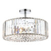 Fernhurst 4lt Semi Flush Polished Chrome Glass Laura Ashley