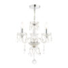 Harriet 3 Light Crystal & Polished Chrome Chandelier Laura Ashley