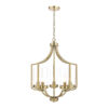 Joseph 5lt Chandelier Antique Brass Glass Laura Ashley