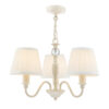 Ellis 3lt Pendant Ivory With Shades Laura Ashley