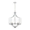 Joseph 5lt Chandelier Polished Chrome Glass Laura Ashley