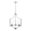 Joseph 3lt Chandelier Polished Chrome Glass Laura Ashley