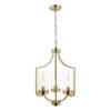 Joseph 3lt Chandelier Antique Brass Glass Laura Ashley