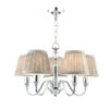 Ellis 5lt Pendant Polished Chrome With Shades Laura Ashley