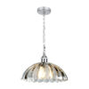 Salisbury Pendant Ribbed Glass Polished Chrome Laura Ashley