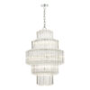 Genevieve 9lt Tiered Pendant Polished Chrome Glass Laura Ashley