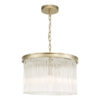 Manon 3lt Pendant Champagne Clear Glass Laura Ashley