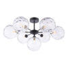 Cohen 7 Light Semi Flush Matt Black Moulded Glass