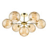 Cohen 7 Light Semi Flush Polished Gold Champagne Glass