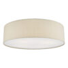 Cierro 4 Light Flush Taupe With Diffuser 60cm