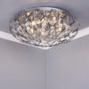 Davian 8 Light Flush Polished Chrome Crystal