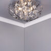 Davian 3 Light Flush Crystal & Polished Chrome