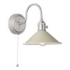 Hadano Wall Light Antique Chrome With Cashmere Shade