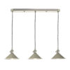 Hadano 3 Light Antique Chrome Suspension With Cashmere Shades