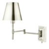 Kensington 1 Light Swing Arm Wall Light Polished Nickel