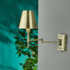 Kensington 1 Light Swing Arm Wall Light Antique Brass