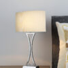 Oporto Table Lamp Polished Chrome With Cream Shade