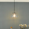 Siren 1 Light Single Pendant Antique Chrome Clear Glass