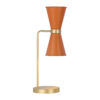 Hyde Double Table Lamp Butter Brass Finished In Marmalade And Butter Brass Inner