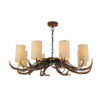 Antler 8 Light Rustic Pendant Complete With Shades