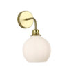 Apollo Wall Light In Butter Brass Complete With Opal Glass