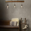 Aspen 3 Light Pendant Natural Wood Effect