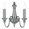 Bailey Double Wall Light In Pewter