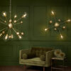 Cosmos 4 Light Semi Flush In Butter Brass